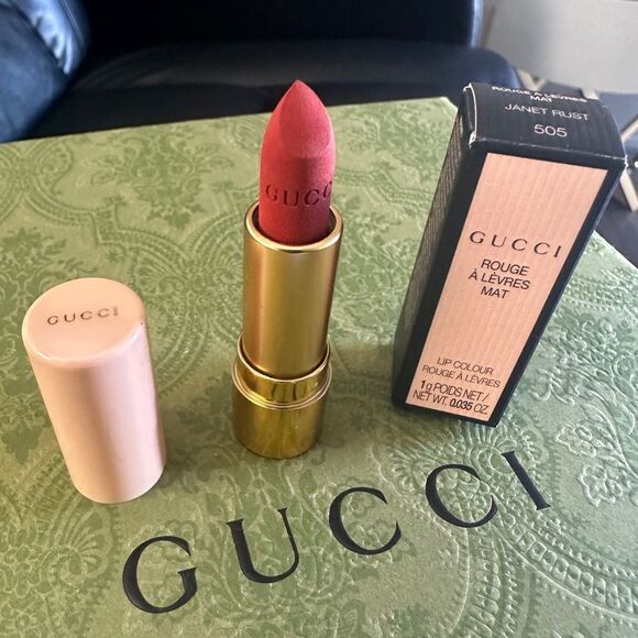Gucci Rouge à Lèvres Mat Lipstick - Janet Rust 505 Gucci Rouge à Lèvres Lipstick - Picture 14 of 17
